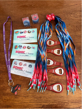 Sonic Drive-In Employee Promotional Lot 16 Shoelaces 5 Bottle Openers Croc Charm